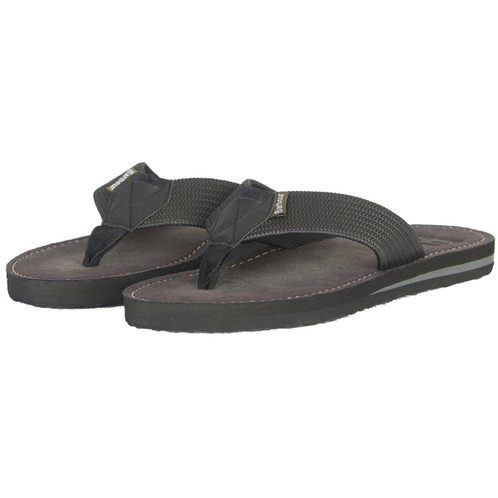Black Barbour Mens Toeman Beach Sandals