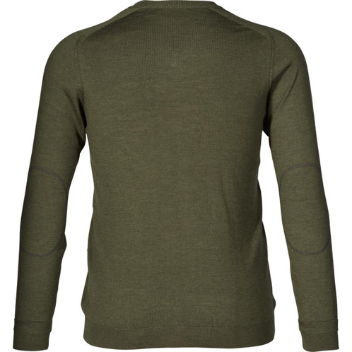 Classic Green Seeland Mens Woodcock V-Neck Pullover Back