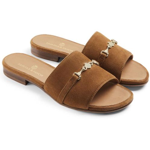 Tan Suede Fairfax & Favor Womens Heacham Sandal
