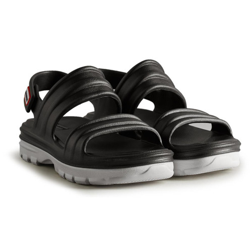 Black/White Hunter Womens Bloom Algae Foam Sandals