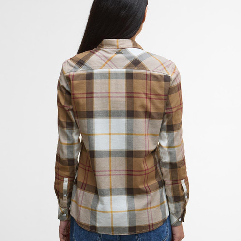 Light Muted Tartan Barbour Womens Bredon Shirt Back