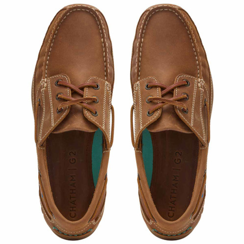 Walnut Chatham Mens Rockwell II G2 Deck Shoes Top View