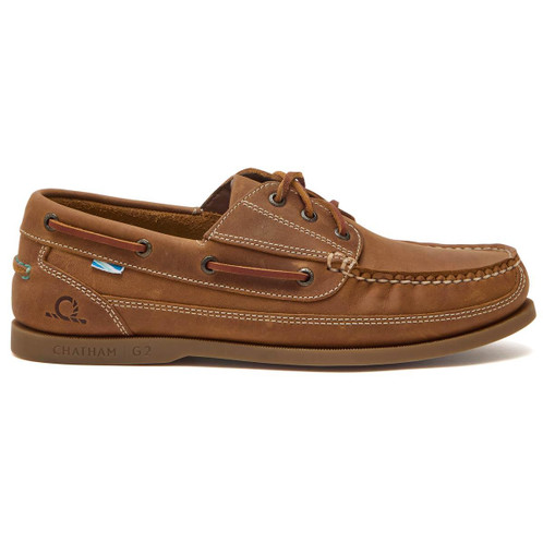 Walnut Chatham Mens Rockwell II G2 Deck Shoes Side View