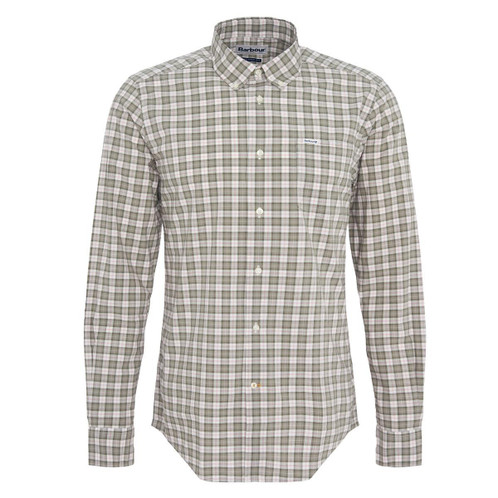 Glenmore Olive Tartan Barbour Mens Lomond Tailored Shirt