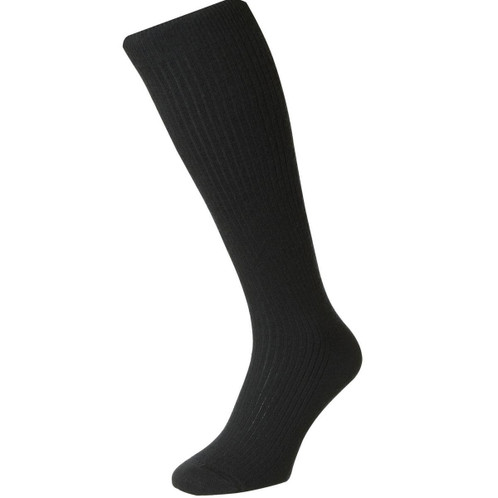Black HJ Hall Mens HJ77 Immaculate Long Wool Socks