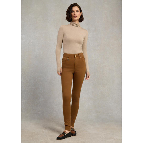 Dark Caramel Holland Cooper Womens Jodhpur Jean On Model