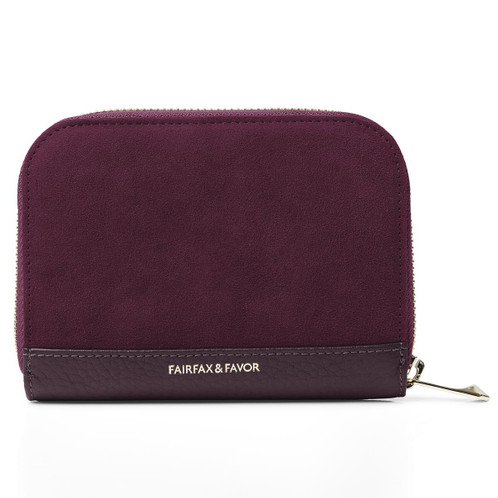 Elderberry Suede Fairfax & Favor Womens Mini Salisbury Purse Back