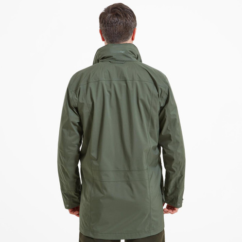River green Schoffel Mens Ptarmigan Cirrus Shooting Coat Model