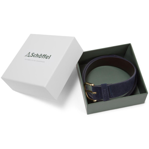 Navy Schoffel Womens Padley Suede Belt