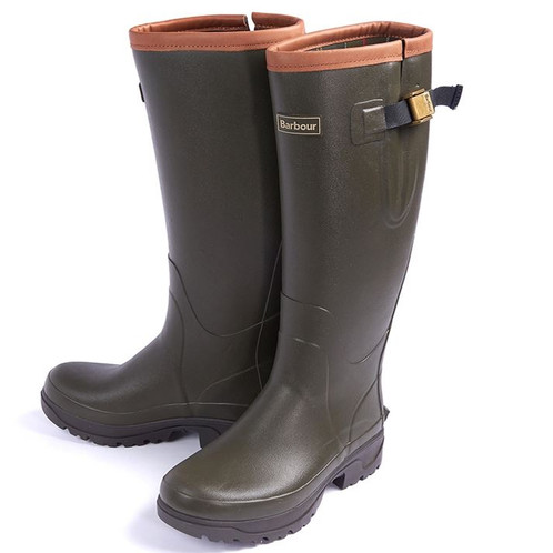 Olive Barbour Womens Tempest Wellington Boots