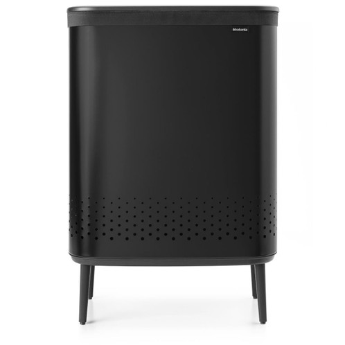 Black Brabantia Bo Laundry Bin Hi 2x45 Litre