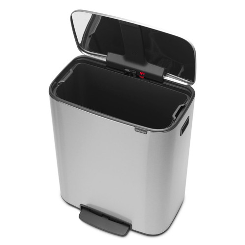 Matt Steel Brabantia Bo Pedal Bin 60 Litre