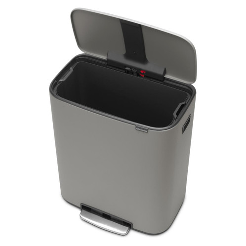 Mineral Concrete Grey Brabantia Bo Pedal Bin 60 Litre