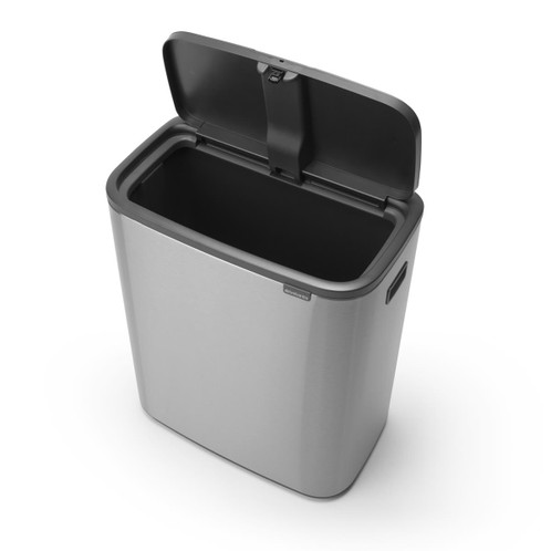 Matt Steel Brabantia Bo Touch Bin 60 Litre