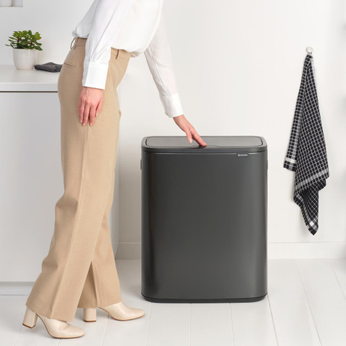 Confident Grey Brabantia Bo Touch Bin 60 Litre