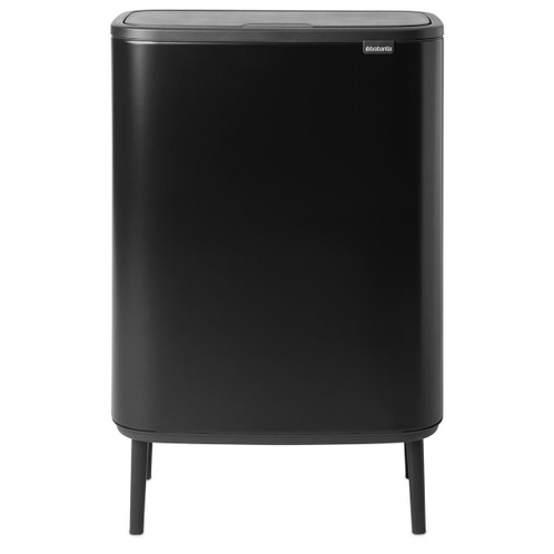 Matt Black Brabantia Bo Touch Bin Hi 60 Litre