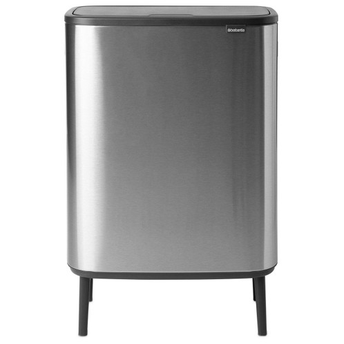 Matt Steel Brabantia Bo Touch Bin Hi 2x30 Litre