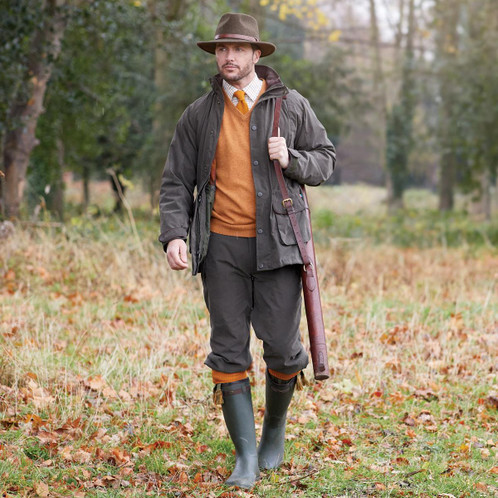 Olive Alan Paine Mens Milwood Coat Lifestyle