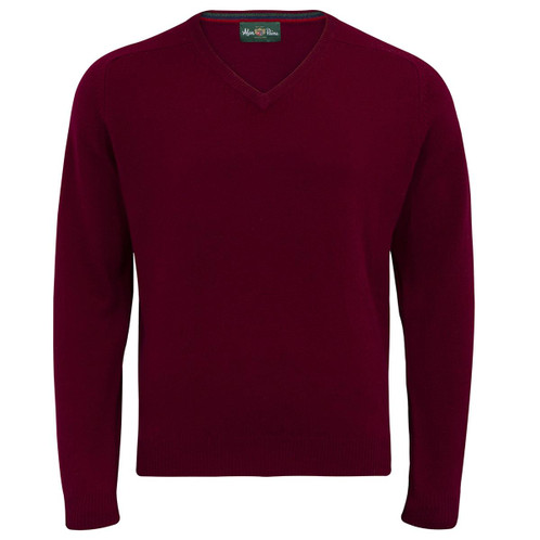 Bordeaux Alan Paine Mens Streetly V Neck Pull Over