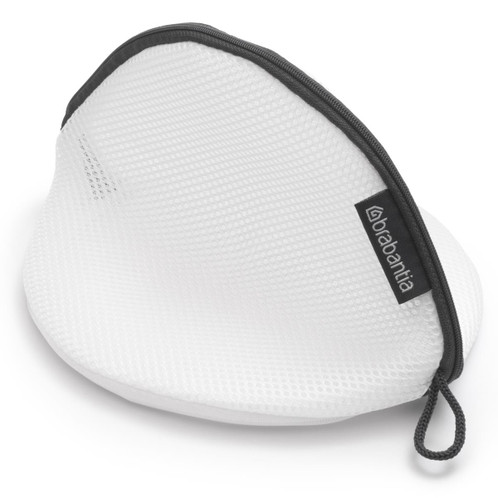 White Brabantia Bra Wash Bag Zip Detail