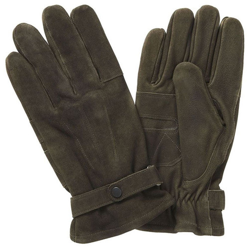 Olive Barbour Mens Leather Thinsulate Gloves