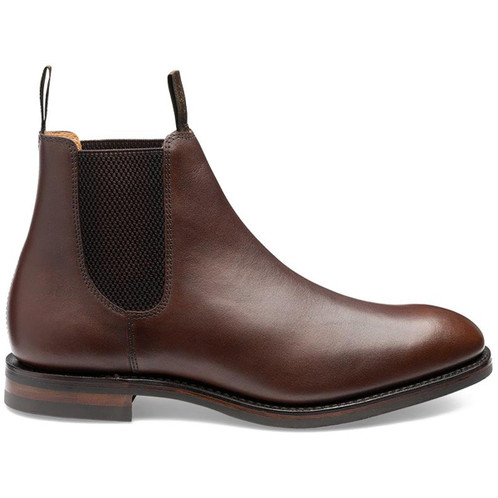 Dark Brown Loake Mens Chatsworth Chelsea Boots Side