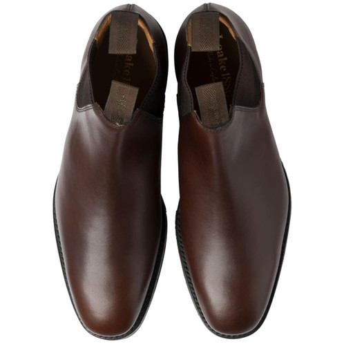 Dark Brown Loake Mens Chatsworth Chelsea Boots Top