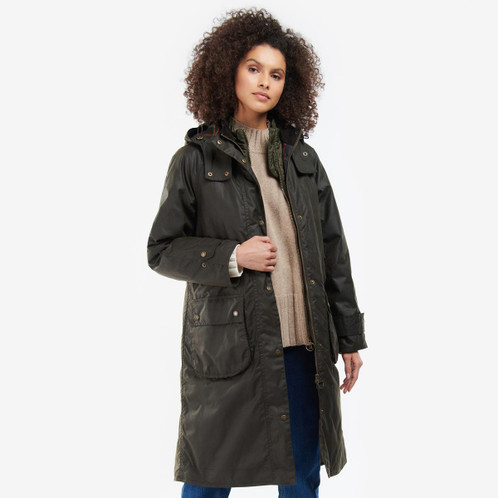 Barbour Womens Long Cannich Wax Jacket