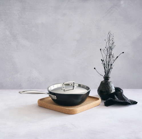 Le Creuset Toughened Non-Stick 24cm Chefs Pan With Pour Spout Lifestyle