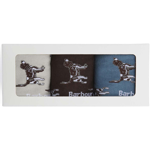 Blue Stone Barbour Mens Pointer Dog Socks Gift Boxed