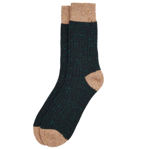 Evergreen/Sandstone Barbour Mens Houghton Sock