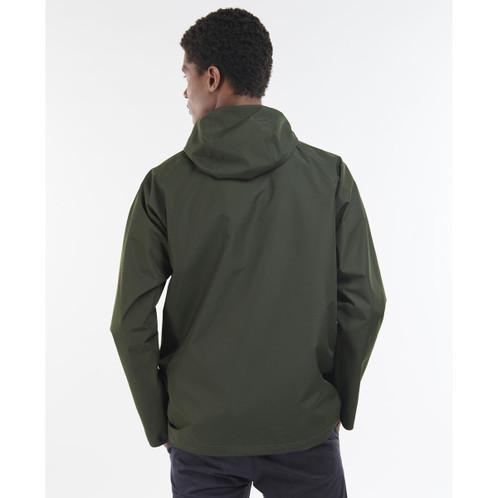 Sage/Classic Barbour Mens Hooded Domus Jacket Back