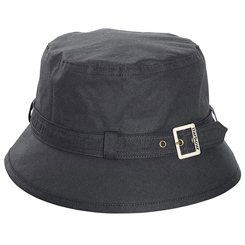 Barbour Womens Kelso Wax Belted Hat Black