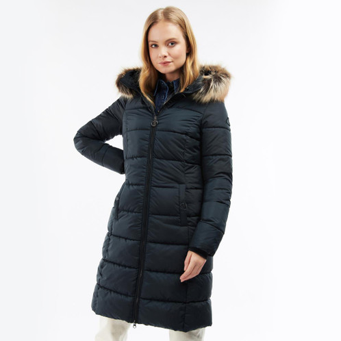  Barbour Womens Rosoman Quilted Jacket Black