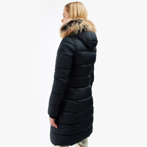  Barbour Womens Rosoman Quilted Jacket Black