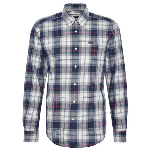 Blue Granite Barbour Mens Wetherham Tailored Shirt