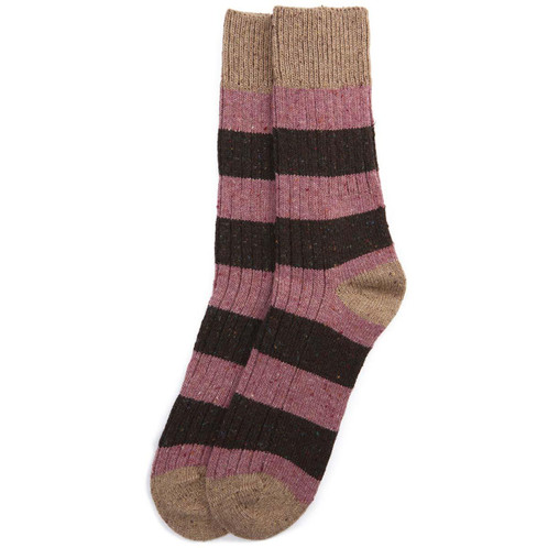 Earth Pink Barbour Mens Houghton Stripe Socks Earth Pink Barbour Mens Houghton Stripe Socks