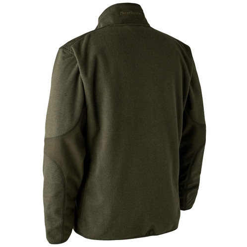 Graphite Green Melange Deerhunter Mens Gamekeeper Bonded Fleece Jacket Back