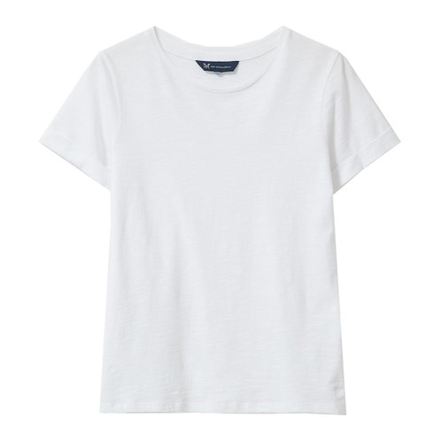 White Crew Clothing Womens Perfect Crew Slub T-Shirt