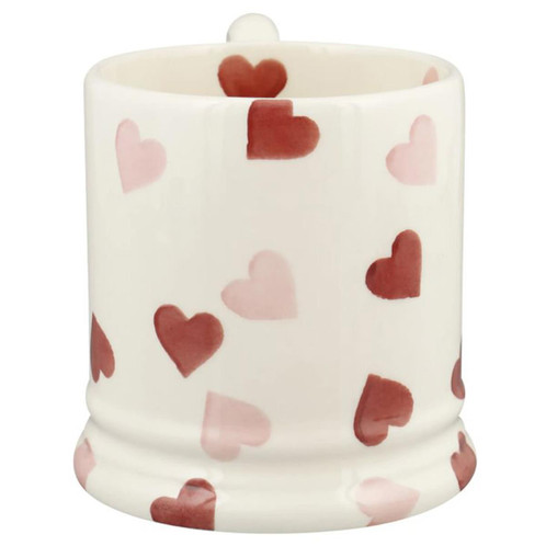 Emma Bridgewater Pink Hearts Half Pint Mug Alternate Side View