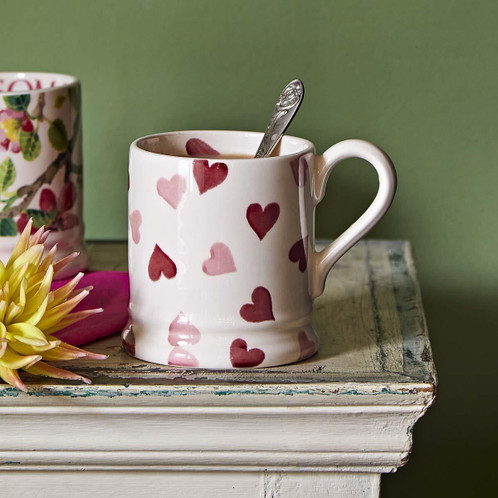 Emma Bridgewater Pink Hearts Half Pint Mug LS4