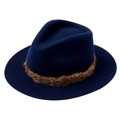 Navy Alan Paine Womens Richmond Felt Hat