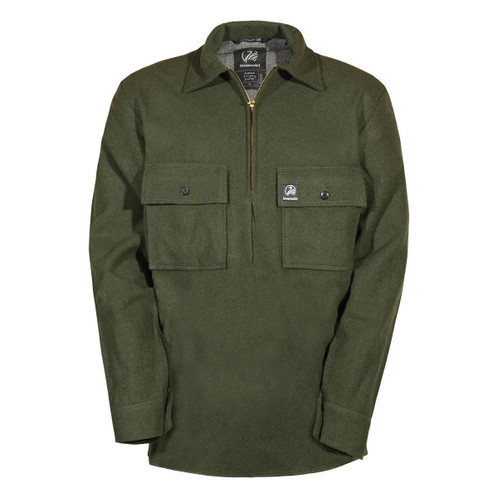 Olive Swanndri Mens Ranger Quarter Zip Bushshirt