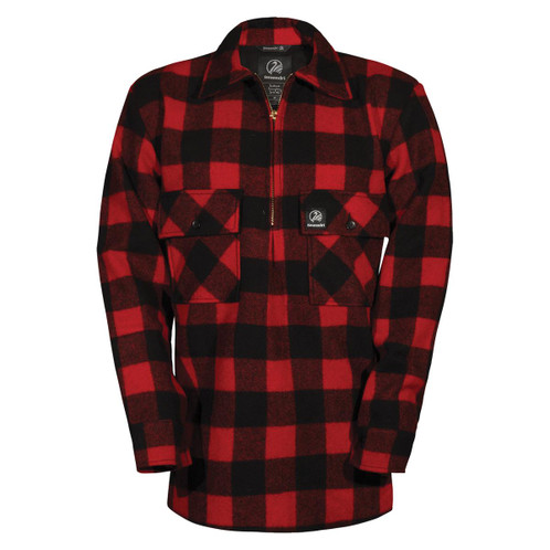 Red/Black Swanndri Mens Ranger Quarter Zip Bushshirt