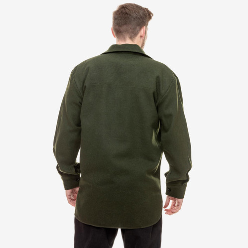 Olive Swanndri Mens Ranger Quarter Zip Bushshirt Back