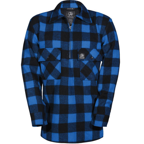 Blue/Black Swanndri Mens Ranger Quarter Zip Bushshirt