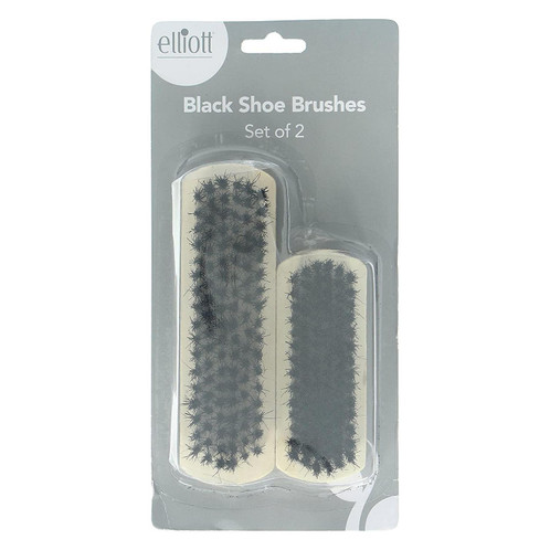 Packed Elliott Shoe Cleaning and Polishing Twin Brush Set