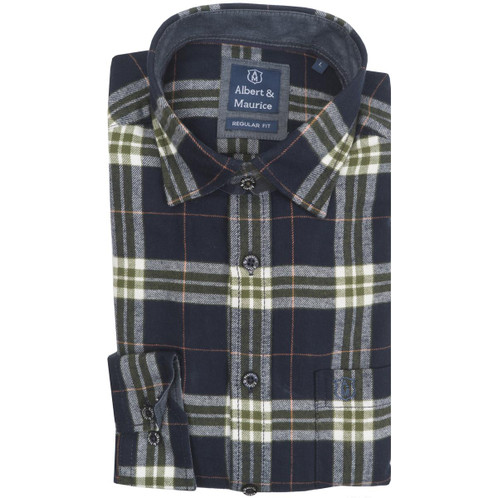  Albert and Maurice Mens Nunnington Flannel Check Shirt