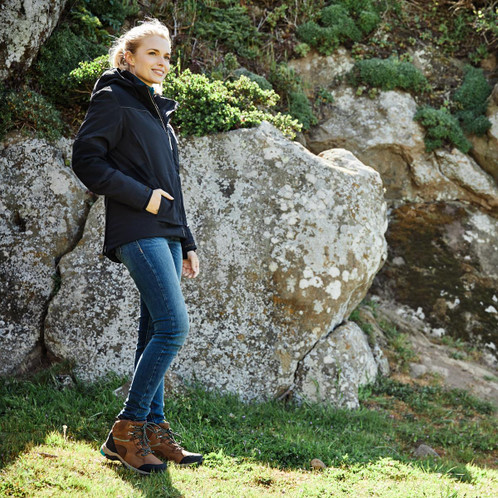 Distressed Brown Ariat Womens Skyline Mid Boots Lifestyle