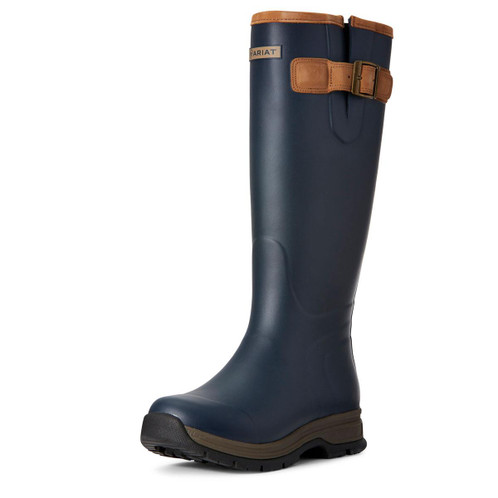 Navy Ariat Womens Burford Wellington Boots